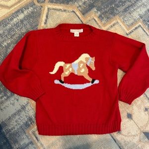 EUC TBBC Intarsia Rocking horse sweater 5T
